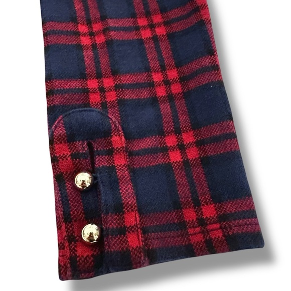 Janie & Jack | Tartan Button Cuff Ponte Pant (6) - Picture 3 of 5